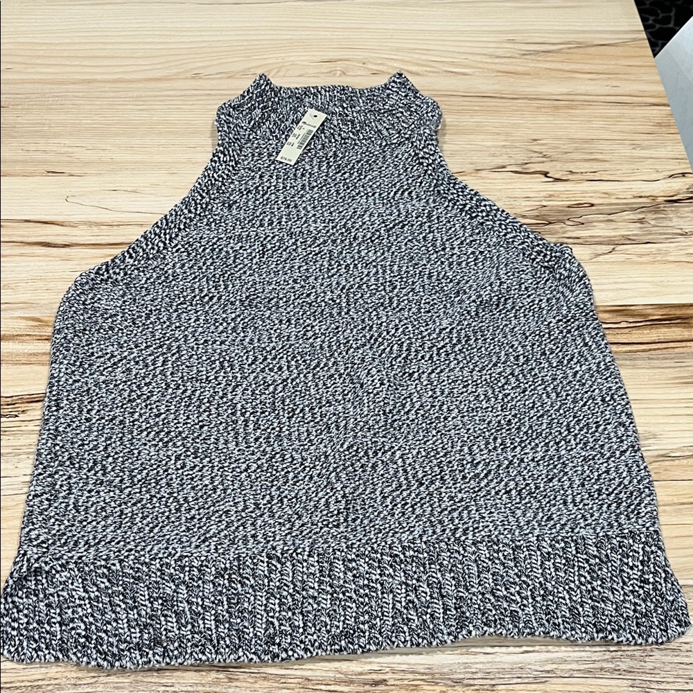 Madewell Black and White Knit Tank Top